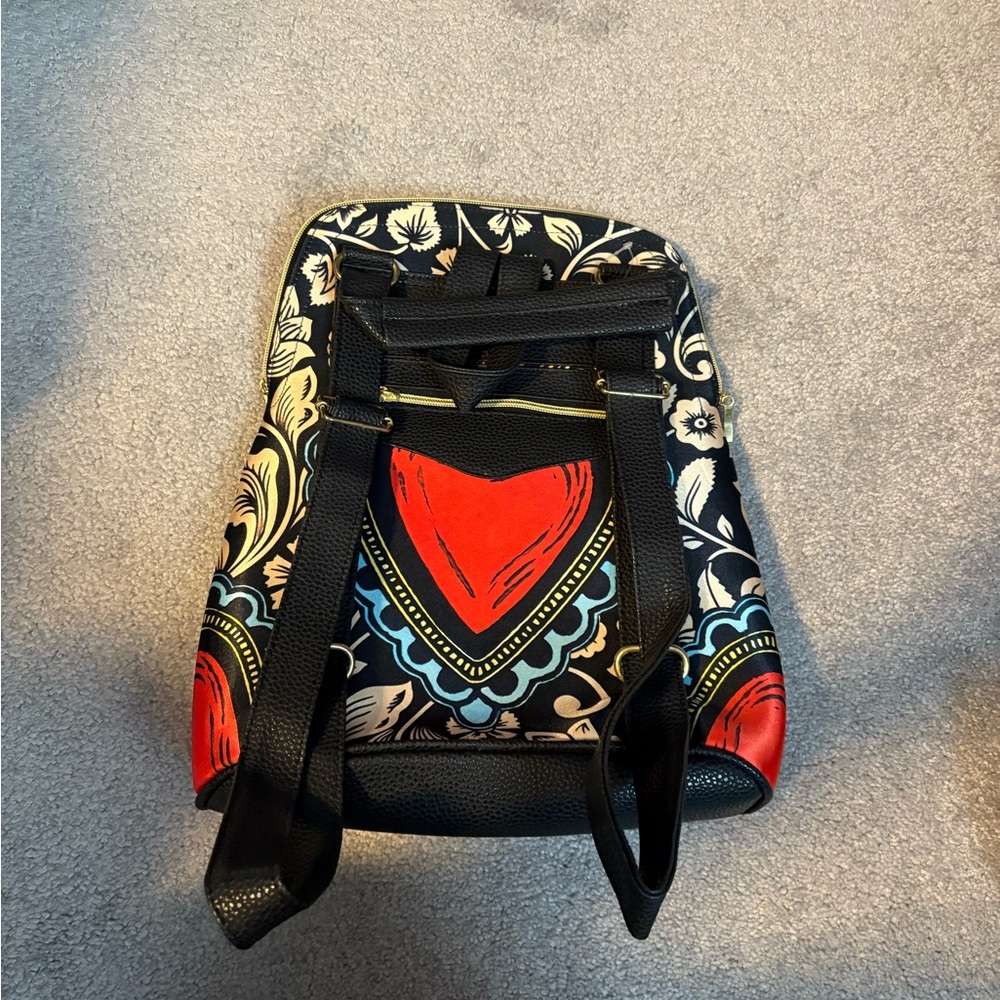 Red Embellished Backpack for Night Out - Picture 3 of 8